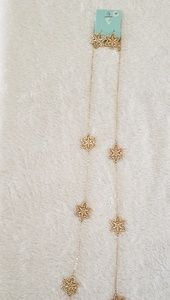 Fashion Goldtone Snowflake Necklace and Earring se